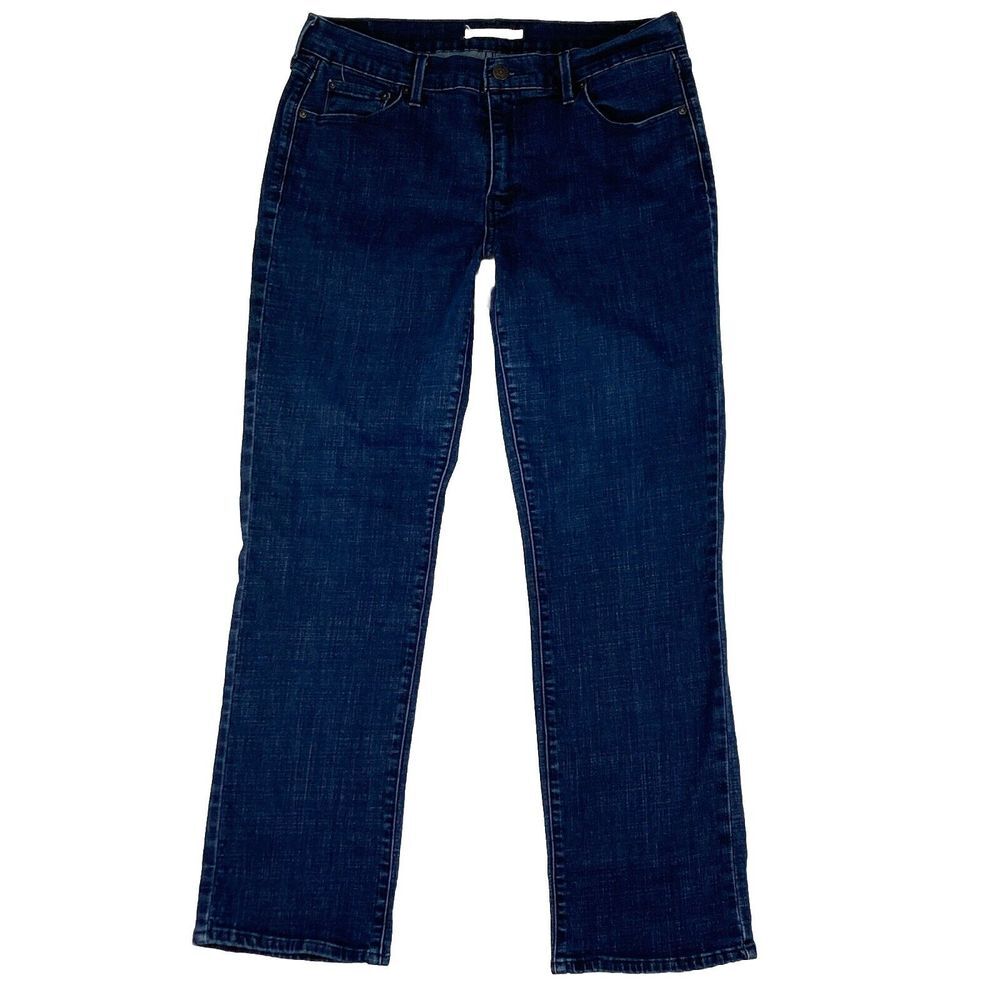 Levi's Womens Jeans 505 Straight Mid Rise Dark Wash‎ Size 31